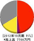 松川工業 損益計算書 2012年10月期