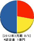 大垣建設 貸借対照表 2012年3月期