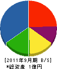 小林秀工務店 貸借対照表 2011年9月期
