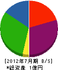 櫻井建設 貸借対照表 2012年7月期