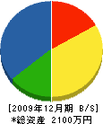 日本管工 貸借対照表 2009年12月期