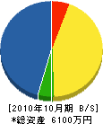 竹村設備工業 貸借対照表 2010年10月期