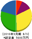兼松ポンプ工業 貸借対照表 2010年9月期