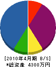 小泉造園 貸借対照表 2010年4月期