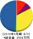 中村工業 貸借対照表 2010年9月期