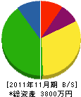 佐々木塗装店 貸借対照表 2011年11月期