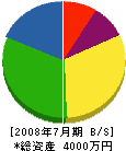 小島建設 貸借対照表 2008年7月期
