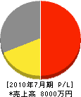 西日本環衛工業 損益計算書 2010年7月期