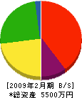 栗田工務店 貸借対照表 2009年2月期