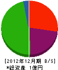 平成土木 貸借対照表 2012年12月期