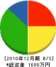 渡辺組 貸借対照表 2010年12月期