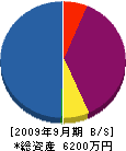 小俵建基工業 貸借対照表 2009年9月期