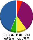 麻生徽章 貸借対照表 2012年3月期