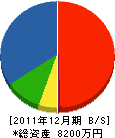 木原塗装 貸借対照表 2011年12月期