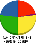 柴田工務店 貸借対照表 2012年9月期