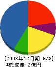 大永建設 貸借対照表 2008年12月期