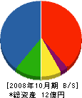 ジャパンビルド 貸借対照表 2008年10月期