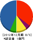 松森組 貸借対照表 2012年12月期