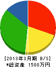 萩野興業 貸借対照表 2013年3月期