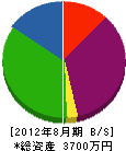 本田建設 貸借対照表 2012年8月期