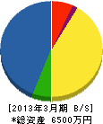 川嶋柿屋 貸借対照表 2013年3月期