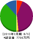 橋山組 貸借対照表 2013年3月期