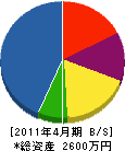山晃 貸借対照表 2011年4月期