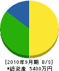 吉田工業 貸借対照表 2010年9月期