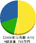長沢造園 貸借対照表 2008年12月期