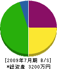石川運輸土木 貸借対照表 2009年7月期