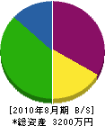 鎌田重機 貸借対照表 2010年8月期