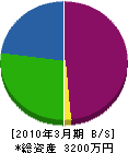 芦田電気商会 貸借対照表 2010年3月期