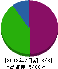ランドスケープ多田 貸借対照表 2012年7月期