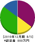 小川畳店 貸借対照表 2010年12月期