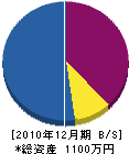石田造園土木 貸借対照表 2010年12月期