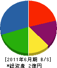 八田建設 貸借対照表 2011年6月期