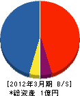 仲田電設 貸借対照表 2012年3月期