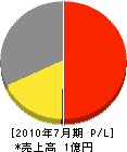 横田産業 損益計算書 2010年7月期