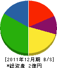 川崎工務店 貸借対照表 2011年12月期