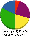 横山工業 貸借対照表 2012年12月期