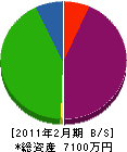 中島タタミ店 貸借対照表 2011年2月期