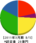 桐井電設工業 貸借対照表 2011年3月期
