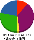 オクダ 貸借対照表 2011年11月期