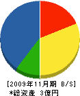 優虎電気 貸借対照表 2009年11月期