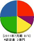 中田造園 貸借対照表 2011年7月期