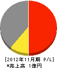 長谷川鐵工所 損益計算書 2012年11月期