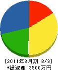 古川グリーンサービス 貸借対照表 2011年3月期