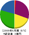 川久保組 貸借対照表 2009年6月期