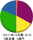 中村勇工務店 貸借対照表 2011年10月期