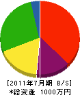 神山アイ建設 貸借対照表 2011年7月期